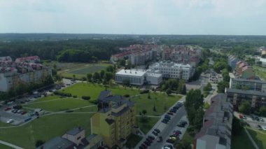 Güzel Panorama Przytorze Belchatow Hava Manzaralı Polonya. Yüksek kalite 4k görüntü