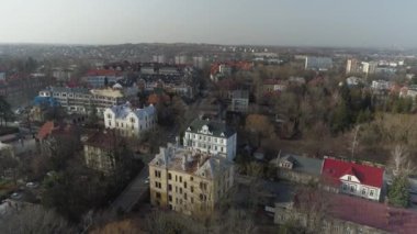 Güzel Panorama Bielsko Biala Hava Manzarası Polonya. Yüksek kalite 4k görüntü