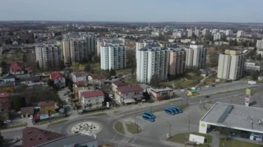 Panorama Gökdelenleri Zamosc Hava Görüntüsü Polonya. Yüksek kalite 4k görüntü