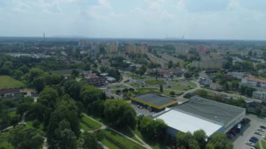 Güzel Panorama Belchatow Hava Görüntüsü Polonya. Yüksek kalite 4k görüntü