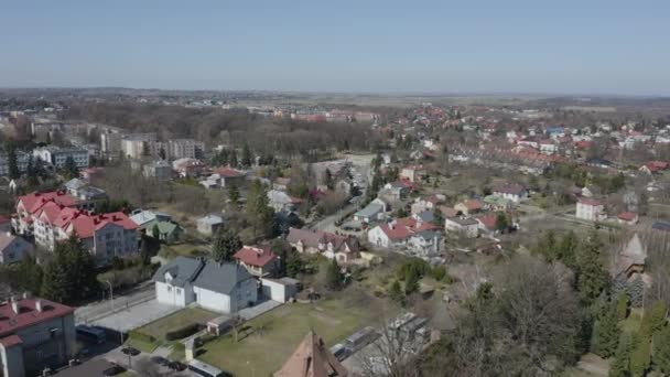 Vacker Panorama Park Jaroslaw Flygfoto Polen Högkvalitativ Film — Stockvideo