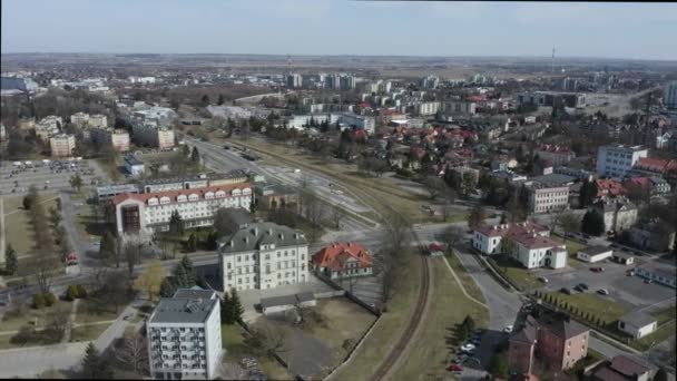 Krásný Panorama Zamosc Aerial View Polsko Vysoce Kvalitní Záběry — Stock video
