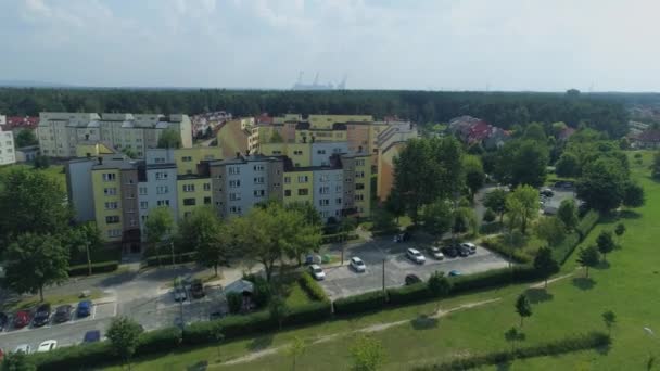 Housing Estate Przytorze Belchatow Aerial View Poland High Quality Footage — Stock Video