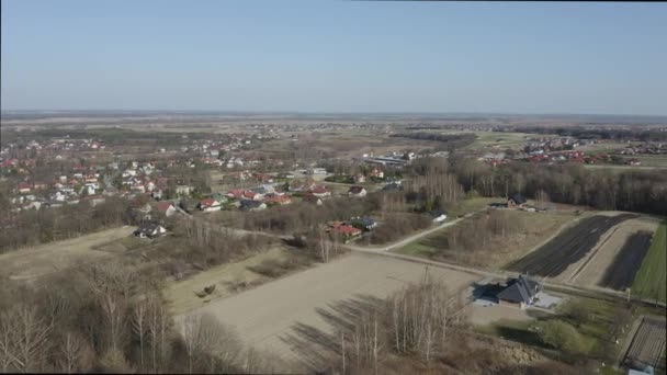 Magnifique Panorama Lezajsk Vue Aérienne Pologne Images Haute Qualité — Video
