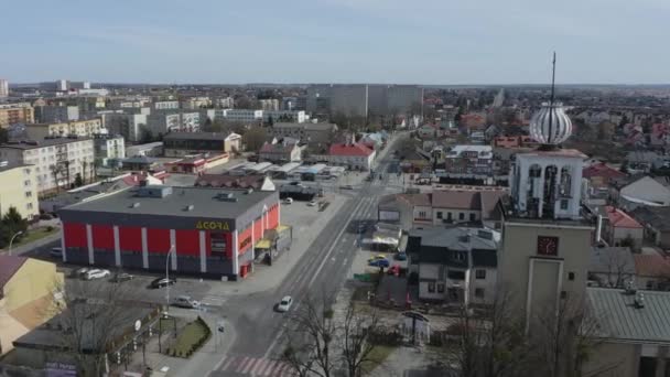 Güzel Yeni Pazar Meydanı Zamosc Hava Görüntüsü Polonya Yüksek Kalite — Stok video