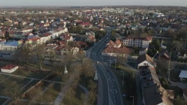 Güzel Panorama Lezajsk Hava Manzarası Polonya. Yüksek kalite 4k görüntü