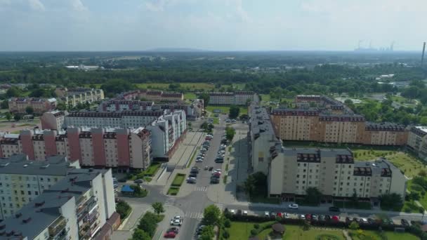 Bela Propriedade Habitação Panorama Belchatow Vista Aérea Polónia Imagens Alta — Vídeo de Stock