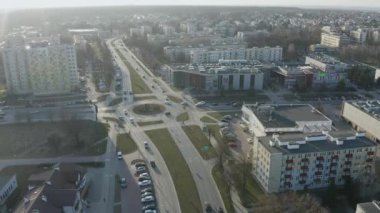 Güzel AVM Galerisi Swidnik Hava Manzaralı Polonya. Yüksek kalite 4k görüntü