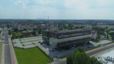 Güzel Estate Binkow Belchatow Hava Manzarası Polonya. Yüksek kalite 4k görüntü