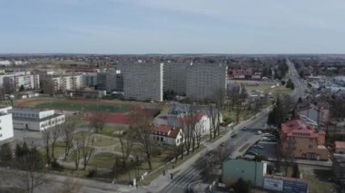 Panorama Gökdelenleri Zamosc Hava Görüntüsü Polonya. Yüksek kalite 4k görüntü