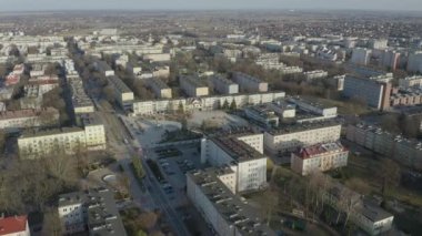 Güzel Panorama Konutları Swidnik Havacılık Görünümü Polonya. Yüksek kalite 4k görüntü