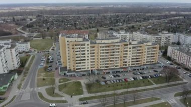 Güzel Panorama Konutları Stalowa Wola Havacılık Görünümü Polonya. Yüksek kalite 4k görüntü
