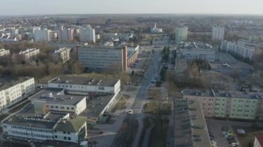 Güzel Panorama Swidnik Hava Görüntüsü Polonya. Yüksek kalite 4k görüntü