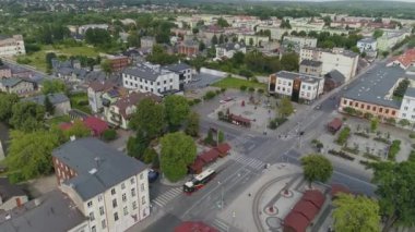 Güzel Zgierz Meydanı Hava Manzarası Polonya. Yüksek kalite 4k görüntü