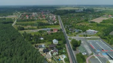 Güzel Panorama Konutları Belchatow Hava Manzaralı Polonya. Yüksek kalite 4k görüntü