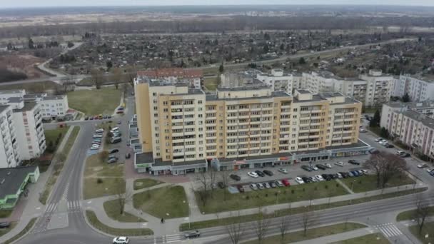Bella Panorama Housing Estate Stalowa Wola Vista Aerea Polonia Filmati — Video Stock
