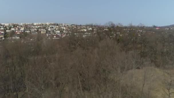 Prachtig Panorama Housing Estate Bielsko Biala Aerial View Polen Hoge — Stockvideo