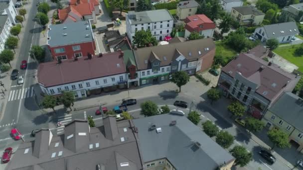 Piękny Śródmieście Centrum Belchatow Aerial View Poland Wysokiej Jakości Materiał — Wideo stockowe