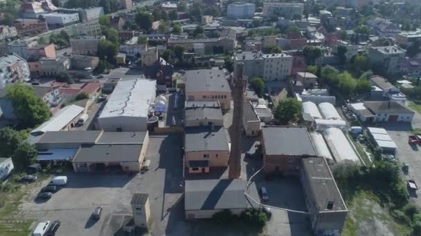工厂Chimney Leszno Aerial View Poland 高质量的4K镜头 — 图库视频影像