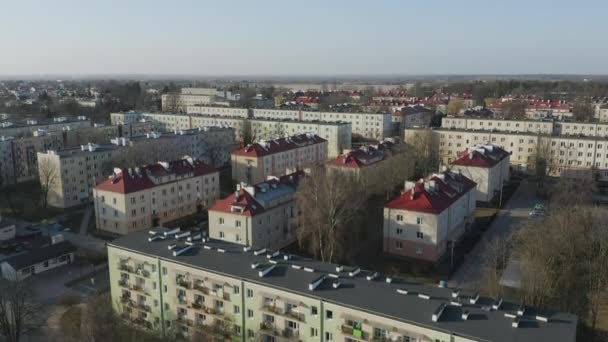 Όμορφη Πανόραμα Σπίτια Swidnik Αεροφωτογραφία Πολωνία Υψηλής Ποιότητας Πλάνα — Αρχείο Βίντεο