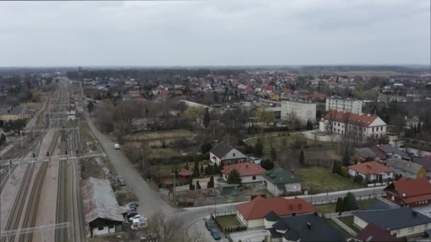 Krásná Panorama Stalowa Wola Aerial View Polsko Vysoce Kvalitní Záběry — Stock video