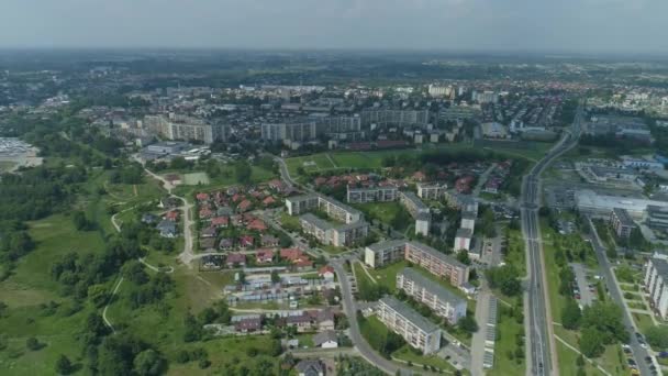 Gyönyörű Panoráma Okrzei Belchatow Légi Kilátás Lengyelország Kiváló Minőségű Felvételek — Stock videók