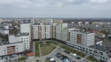 Güzel Panorama Konutları Stalowa Wola Havacılık Görünümü Polonya. Yüksek kalite 4k görüntü