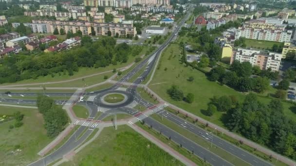 Bela Rotunda Przytorze Belchatow Vista Aérea Polônia Imagens Alta Qualidade — Vídeo de Stock