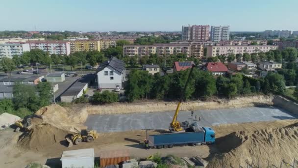 Byggområde Leszno Flygfoto Polen Högkvalitativ Film — Stockvideo