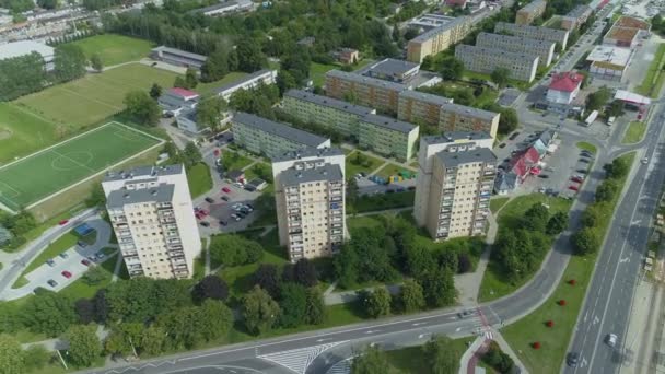 Prachtig Panorama Housing Estate Zgierz Aerial View Polen Hoge Kwaliteit — Stockvideo