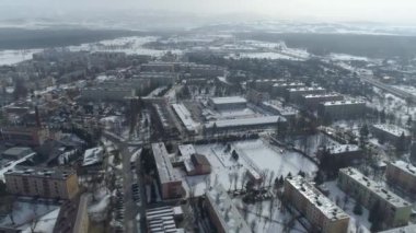 Güzel Panorama Nowy Targ Hava Görüntüsü Polonya. Yüksek kalite 4k görüntü