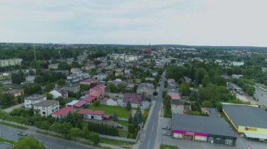 Güzel Panorama Konutları Zgierz Havacılık Manzarası Polonya. Yüksek kalite 4k görüntü