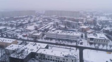 Panorama Caddesi, Belchatow Havacılık, Polonya. Yüksek kalite 4k görüntü