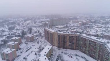 Okrzei Belchatow Konutları Gökdelenleri Hava Görüntüsü Polonya. Yüksek kalite 4k görüntü