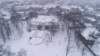 Saray Parkı Belchatow Hava Manzarası Polonya. Yüksek kalite 4k görüntü