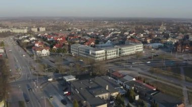 Güzel Bölge Ofisi Opoczno Hava Manzarası Polonya. Yüksek kalite 4k görüntü