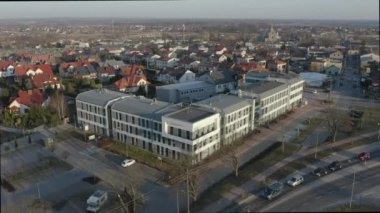 Güzel Bölge Ofisi Opoczno Hava Manzarası Polonya. Yüksek kalite 4k görüntü