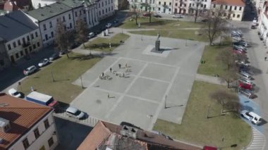 Güzel Pazar Meydanı Radom Hava Manzarası Polonya. Yüksek kalite 4k görüntü