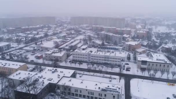 Panorama Street Estate Belchatow Luftaufnahme Polen Hochwertiges Filmmaterial — Stockvideo