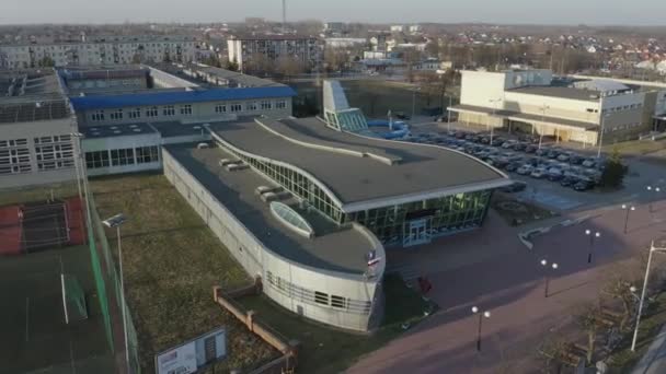 Πισίνα Opoczno Aerial View Πολωνία Υψηλής Ποιότητας Πλάνα — Αρχείο Βίντεο