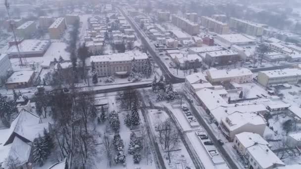 Panorama Promenade Council Belchatow Luftaufnahme Polen Hochwertiges Filmmaterial — Stockvideo