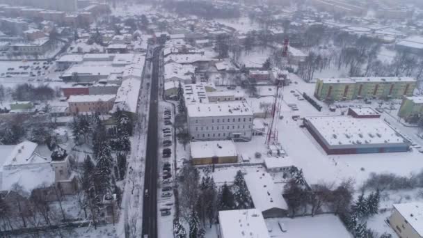 Panorama Road Centrum Bełchatowa Widok Lotu Ptaka Polska Wysokiej Jakości — Wideo stockowe