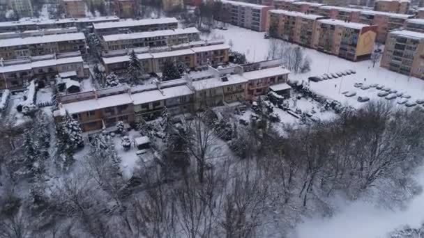 Житловий Комплекс Snow Dolnoslaskie Belchatow Air View Польща Високоякісні Кадри — стокове відео
