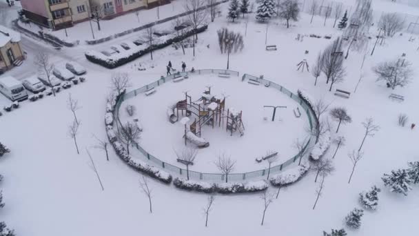 Ігровий Майданчик Estate Dolnoslaskie Belchatow Air View Польща Високоякісні Кадри — стокове відео