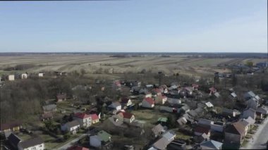 Güzel Panorama Tarnogrod Hava Görüntüsü Polonya. Yüksek kalite 4k görüntü