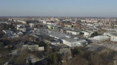 Güzel Konut Opoczno Hava Manzarası Polonya. Yüksek kalite 4k görüntü
