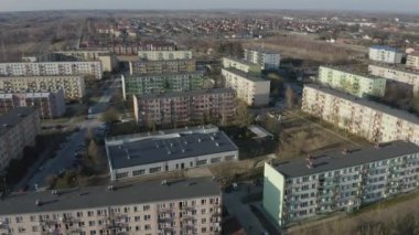 Güzel Panorama Konutları Opoczno Hava Manzaralı Polonya. Yüksek kalite 4k görüntü