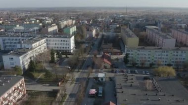 Güzel Panorama Konutları Opoczno Hava Manzaralı Polonya. Yüksek kalite 4k görüntü