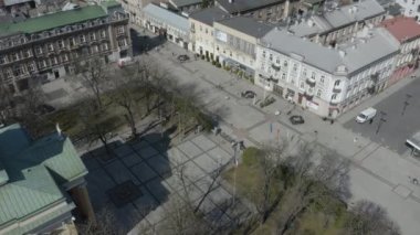 Güzel Anayasa Meydanı Radom Havadan Görünümü Polonya. Yüksek kalite 4k görüntü