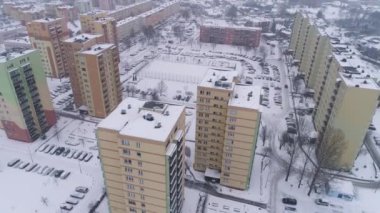 Gökdelenler Dolnoslaskie Konutları Belchatow Havacılık Görünümü Polonya. Yüksek kalite 4k görüntü